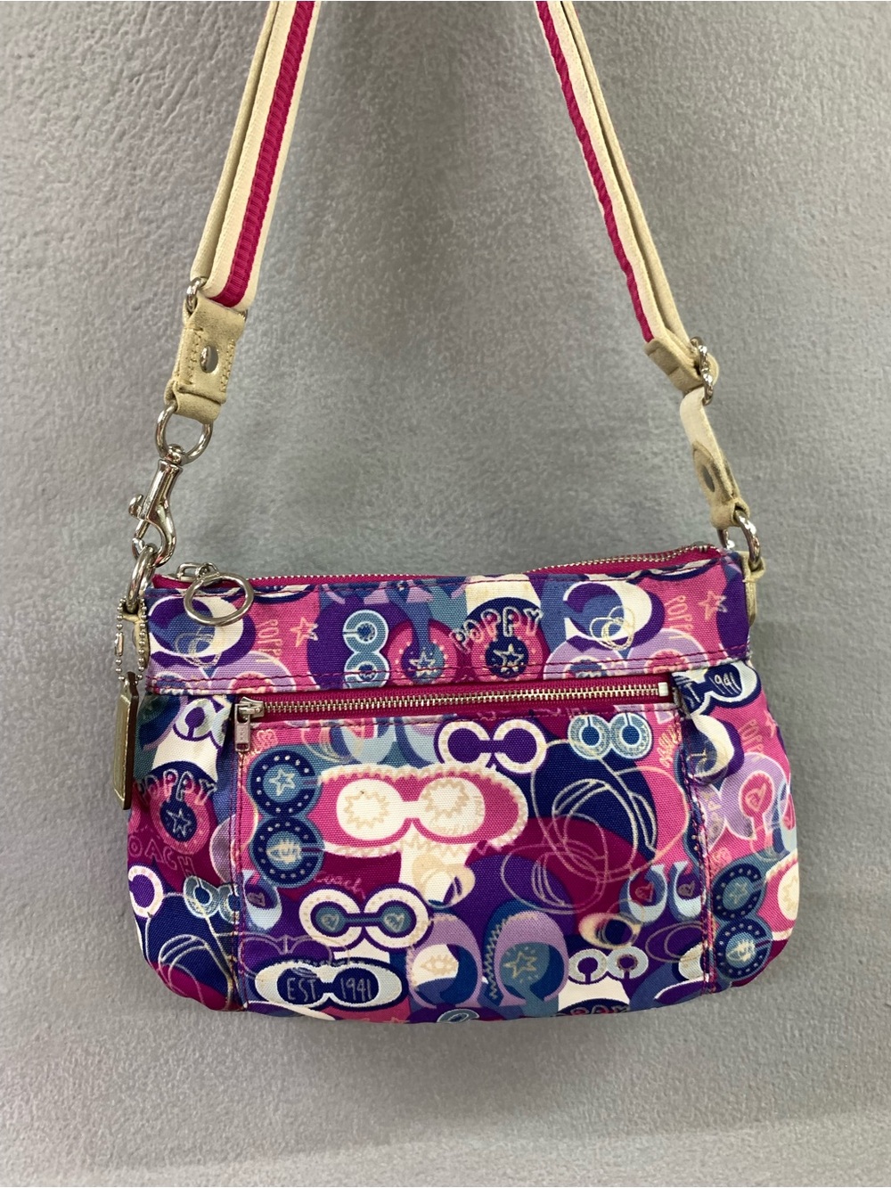 Coach Poppy Pop C Signature Graffiti Sequin Crossbody Purse #46347 y2k - Picture 3 of 15